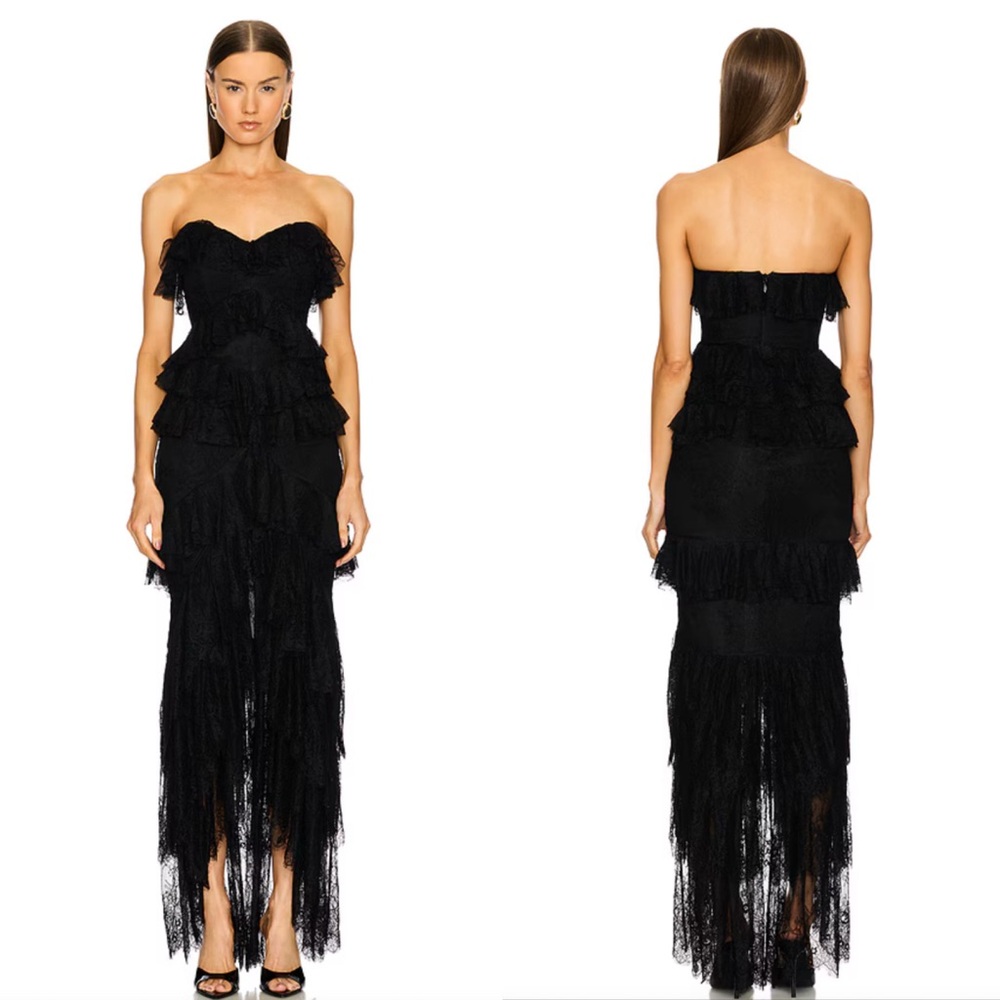 Michael Costello x REVOLVE Oleksandra Gown in Black Size Small